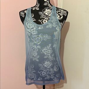 Victoria's Secret Blue Floral Tank Top